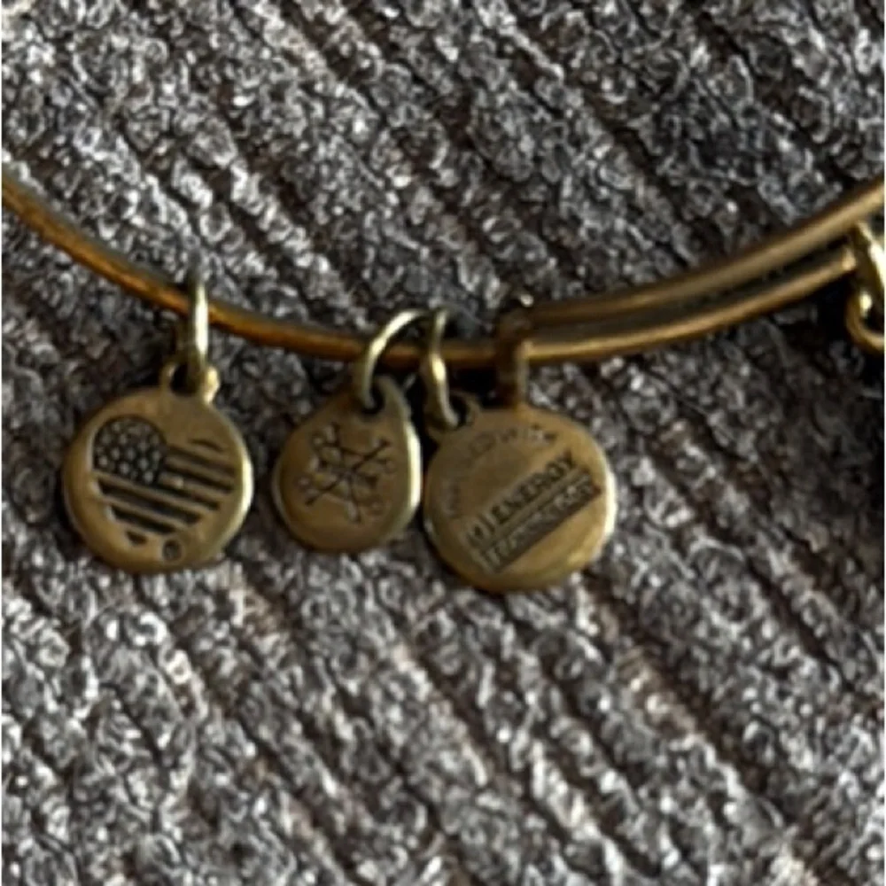 Alex and Ani Gold Bangle Daughter Bracelet with Swavorski Crystals, Pre-loved